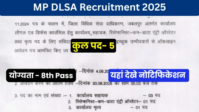 MP DLSA Recruitment 2025